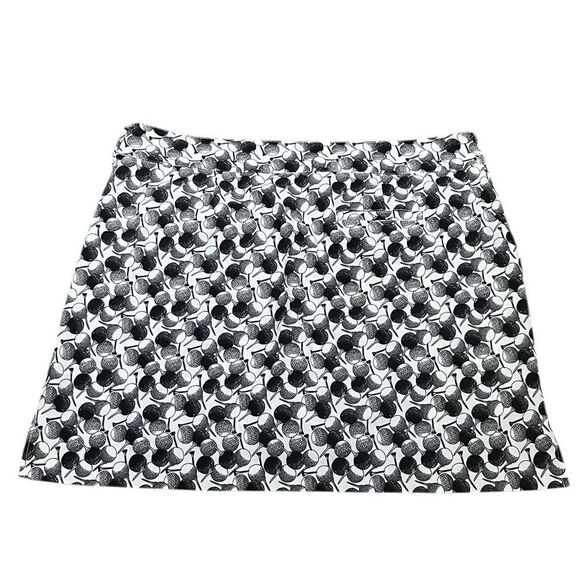 Izod Golf Ladies Black and White Golf Ball Print Skort, Size 14 - Picture 1 of 9